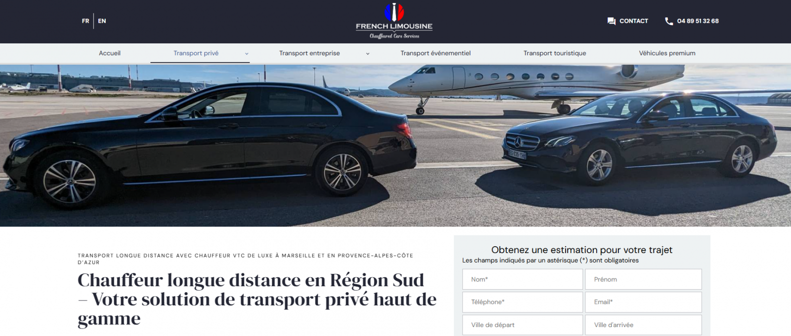 Transport privé longue distance depuis Marseille French Limousine