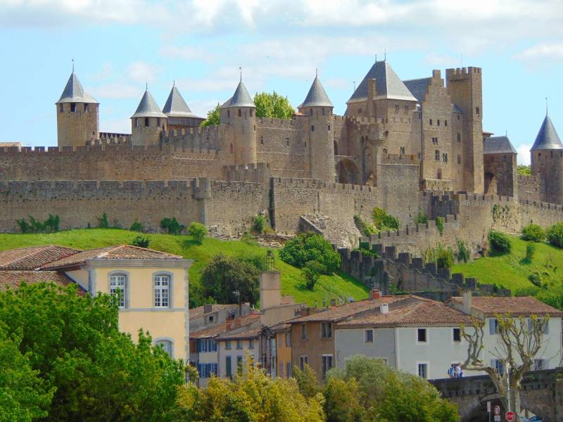Point de vue sur cité Médiévale de Carcassonne