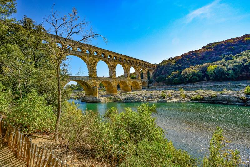Point de vue sur le Pont du Gard, Région Languedoc Roussillon